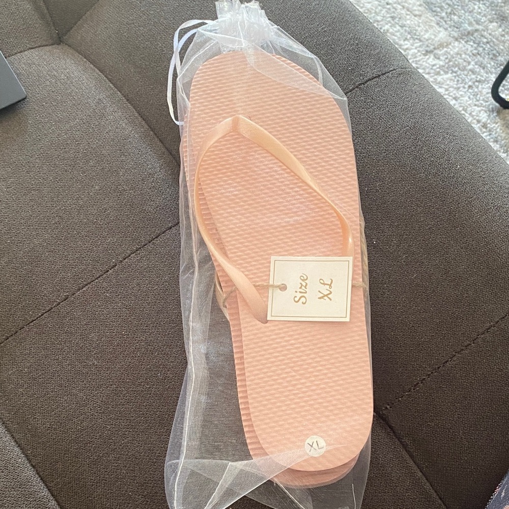 Peach Flip Flops